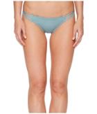 O'neill Salt Water Solids Multi Side Strap Bikini Bottom (aqua Haze) Women's Swimwear