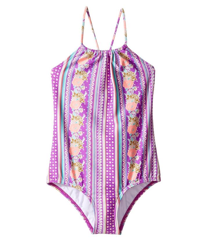 O'neill Kids Carli One-piece (big Kids) (orchid) Girl's Swimsuits One Piece