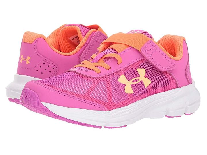 Under Armour Kids Ua Gps Rave 2 Ac (little Kid) (fluo Fuchsia/fluo Fuchsia/peach Horizon) Girls Shoes