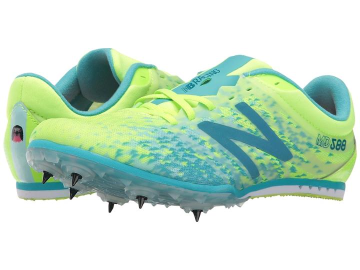 New Balance Md500v5 Middle Distance Spike (yellow/blue) Women's Running Shoes
