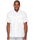 Under Armour Ua Tide Chaser Short Sleeve Shirt (white/steel) Men's Short Sleeve Button Up