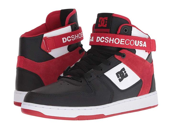 Dc Pensford (black/white/red 2) Men's Skate Shoes