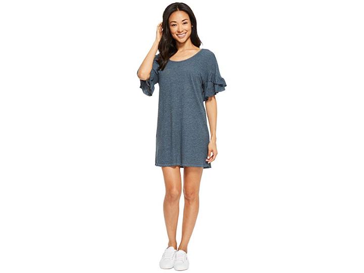 Lanston Ruffle Tee Dress (denim) Women's Dress
