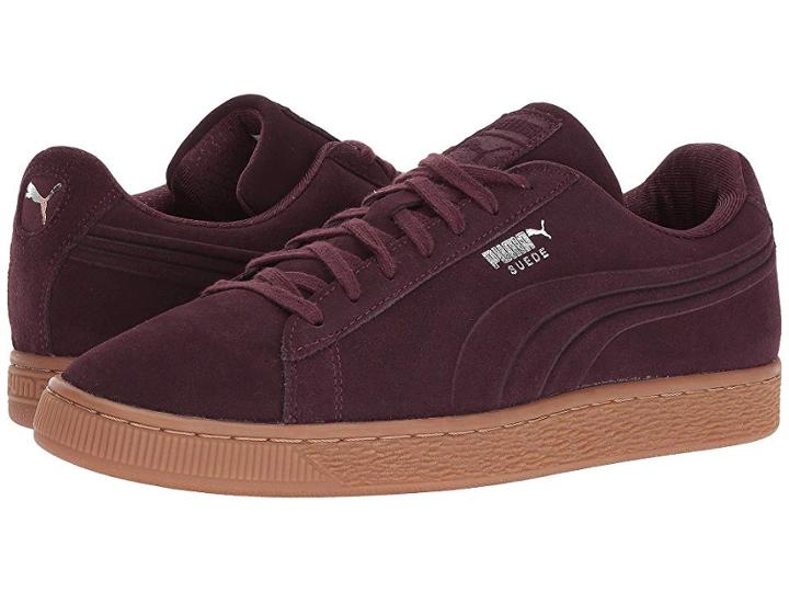 Puma Suede Classic Debossed Q4 (wine Tasting/lilac Snow) Men's Shoes
