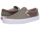 Vans Classic Slip-ontm ((texured Suede) Laurel Oak/grape Leaf) Skate Shoes