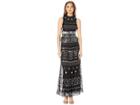 Bebe Lace-up Side Gown (black/silver) Women's Dress