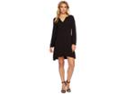 Kensie Drapey French Terry Dress Ks2k8171 (black) Women's Dress