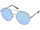 Guess Gu7559 (shiny Rose Gold/blue Mirror) Fashion Sunglasses