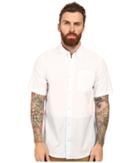 Nike Sb Holgate Blocked Woven Short Sleeve Shirt (white/pure Platinum) Men's Short Sleeve Button Up