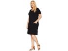 Kari Lyn Plus Size Jean Pocketed Dress (black) Women's Dress