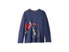 Joules Kids Screen Print Long Sleeve Tee (toddler/little Kids/big Kids) (blue Marl Motorbike) Boy's T Shirt