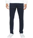 Calvin Klein Jeans Slim Straight Stretch Sateen Pants (navy Storm) Men's Casual Pants
