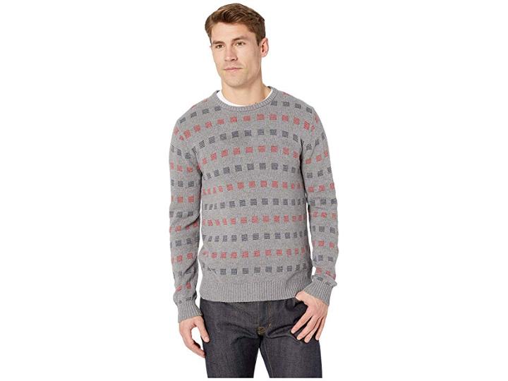 Rvca Mini Jacquard Crew (grey Noise Heather) Men's Clothing