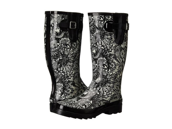 Sakroots Rhythm (black/white Spirit Desert) Women's Rain Boots