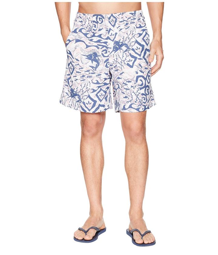 Columbia Backcast Iitm Printed Trunk (night Tide Deep Sea Batik) Men's Shorts