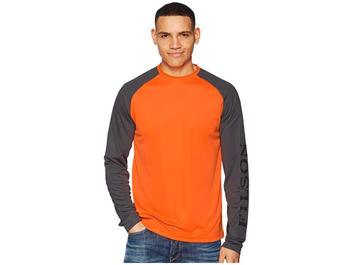 Filson Long Sleeve Barrier T-shirt (blaze/grey) Men's T Shirt