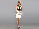 Badgley Mischka - Twin Strap Peplum Dress (white/black)