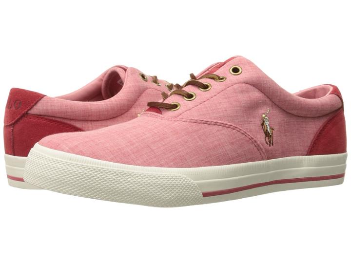Polo Ralph Lauren Vaughn (red/rl Red End Canvas/sport Suede) Men's Shoes