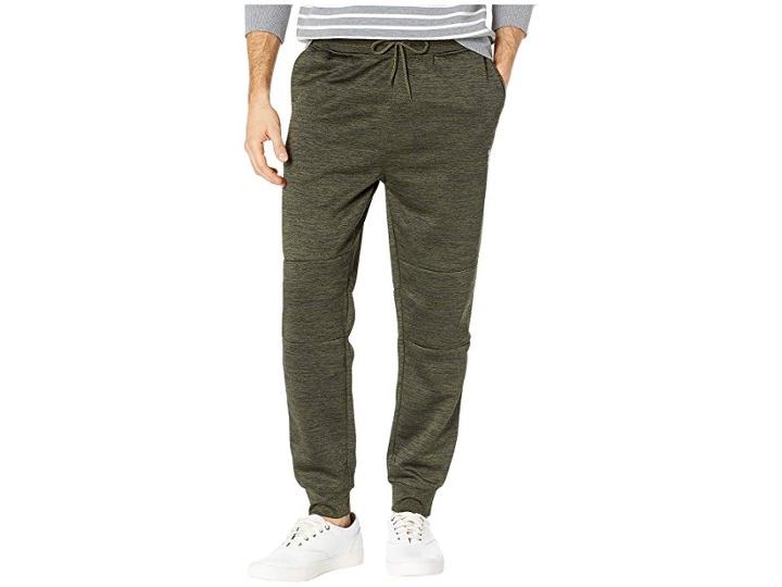 U.s. Polo Assn. Heather Fleece Jogger (army Green Heather) Men's Casual Pants