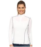 Hot Chillys Mtf 4000 Zip-t (white) Women's Long Sleeve Pullover