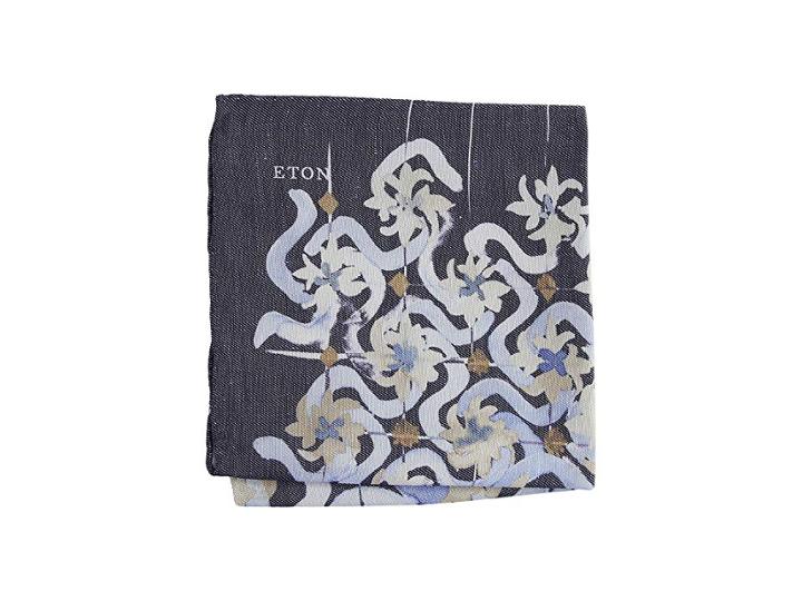 Eton Watercolor Design Pocket Square (navy) Scarves