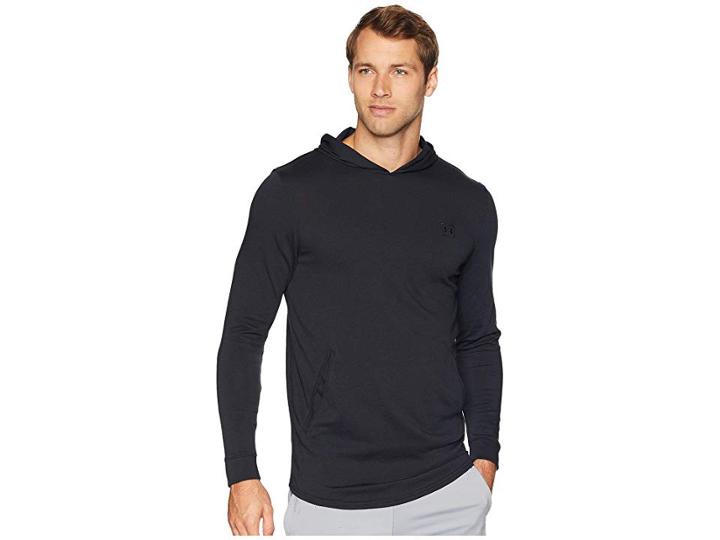 Under Armour Rival Jersey Hoodie (black/black) Men's Clothing
