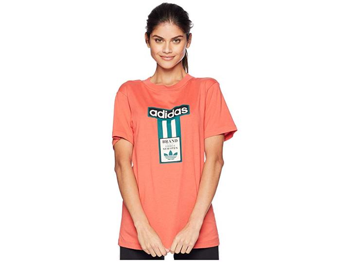 Adidas Originals Adibreak Logo Tee (trace Scarlet) Women's T Shirt