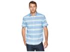 Tommy Bahama Breakwater Stripe Camp Shirt (blue Aster) Men's Clothing