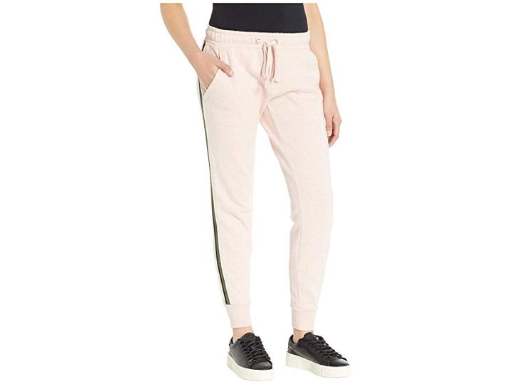 Sanctuary Peace Brigade Jogger Pants W/ Sport Stripe (heather Pink Fizz) Women's Casual Pants