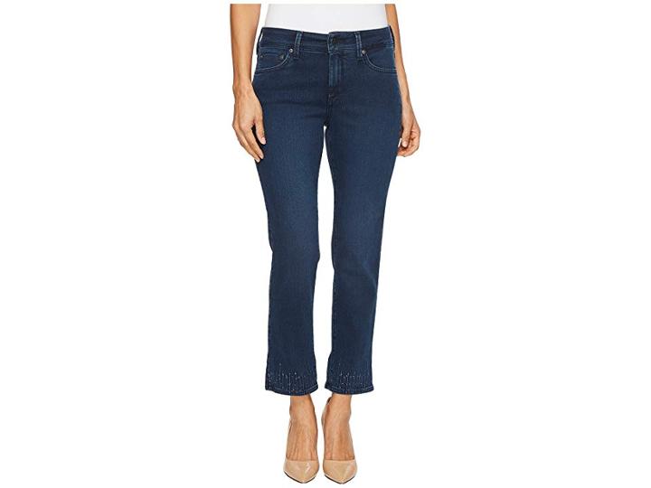 Nydj Petite Petite Sheri Slim Ankle Hem Embroidery In Varick (varick) Women's Jeans