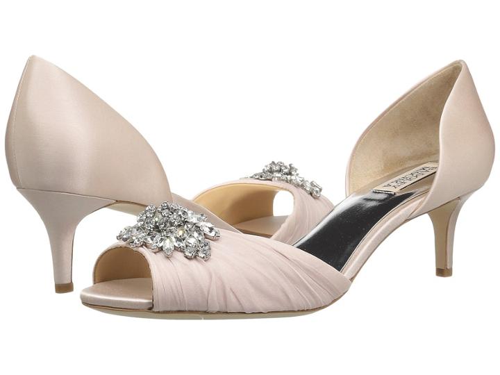 Badgley Mischka Sabine (light Pink Satin/chiffon) Women's 1-2 Inch Heel Shoes