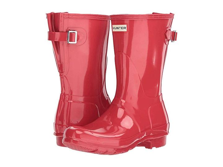 Hunter Original Back Adjustable Short Gloss Rain Boots (flare) Women's Rain Boots
