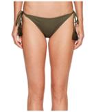 Vince Camuto Pacific Coast Studded String Bikini Bottom (dark Sage) Women's Swimwear