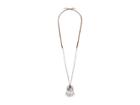 Lucky Brand Druzy Pendant Necklace (silver) Necklace