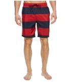 Nautica New Stripe Trunk (nautica Red) Men's Swimwear