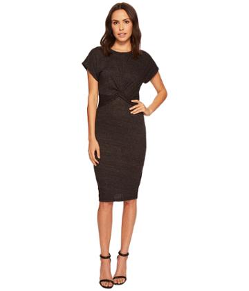 Three Dots Knotted Dress (black) Women's Dress