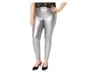 Hue Plus Size Iridescent Metallic Denim Leggings (gunmetal) Women's Jeans