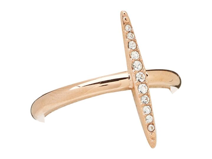 Michael Kors Pave Matchstick Ring (rose Gold) Ring
