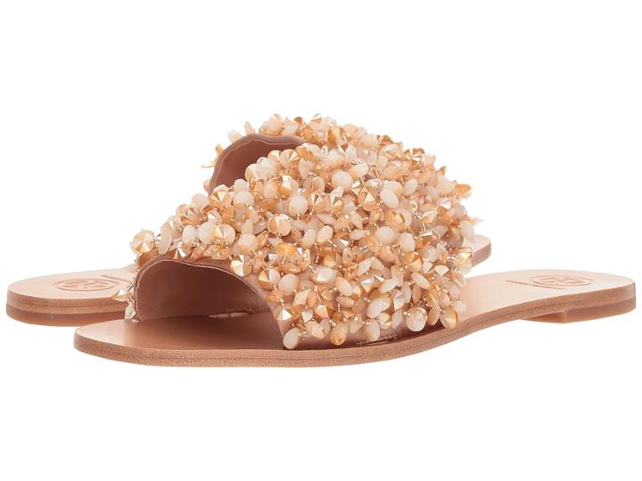 Tory Burch Logan Slide (rose/natural Vachetta) Women's Sandals