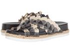 1.state Salyn (black Gingham Linen) Women's Sandals
