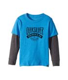 Quiksilver Kids Sunset Co Long Sleeve Shirt (toddler/little Kids) (turkish Sea Heather) Boy's T Shirt