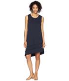 Dylan By True Grit Luxe Cotton Slub 3-tiers Tank Dress (navy) Women's Dress