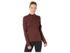 Nike Pro Hypercool Rib Long Sleeve Top (el Dorado/clear) Women's Clothing