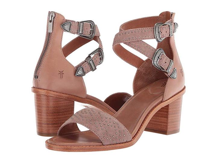 Frye Brielle Western Two-piece (dusty Rose Oiled Suede/waxy Pull Up) Women's Hook And Loop Shoes