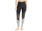 Nike Power Mesh Wrap Graphic Gym Tights (black/black/carbon Heather/white) Women's Casual Pants