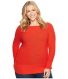 Lucky Brand Plus Size Off Shoulder Sweater (spicy Red) Women's Sweater