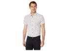 Kenneth Cole New York Short Sleeve Hibiscus Print Shirt (white) Men's Clothing