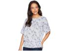 Michael Michael Kors Paisley Fleur Kimono (true Navy/light Chambray) Women's Clothing