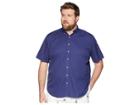 Polo Ralph Lauren Big Tall Garment Dyed Chino Short Sleeve Sport Shirt (new Classic Navy) Men's Clothing