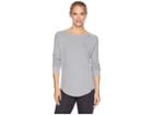 Under Armour Ua Waffle Crew (steel Full Heather/white) Women's Clothing